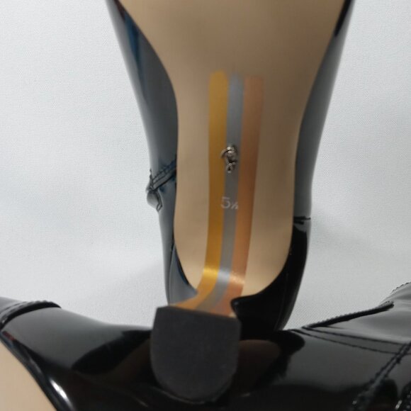 SAM EDELMAN Livia Black Patent Faux Leather Bootie Women's Size 5.5 - Picture 14 of 16